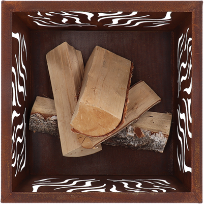 Brasero Dise�o Cuadrado Oxido S